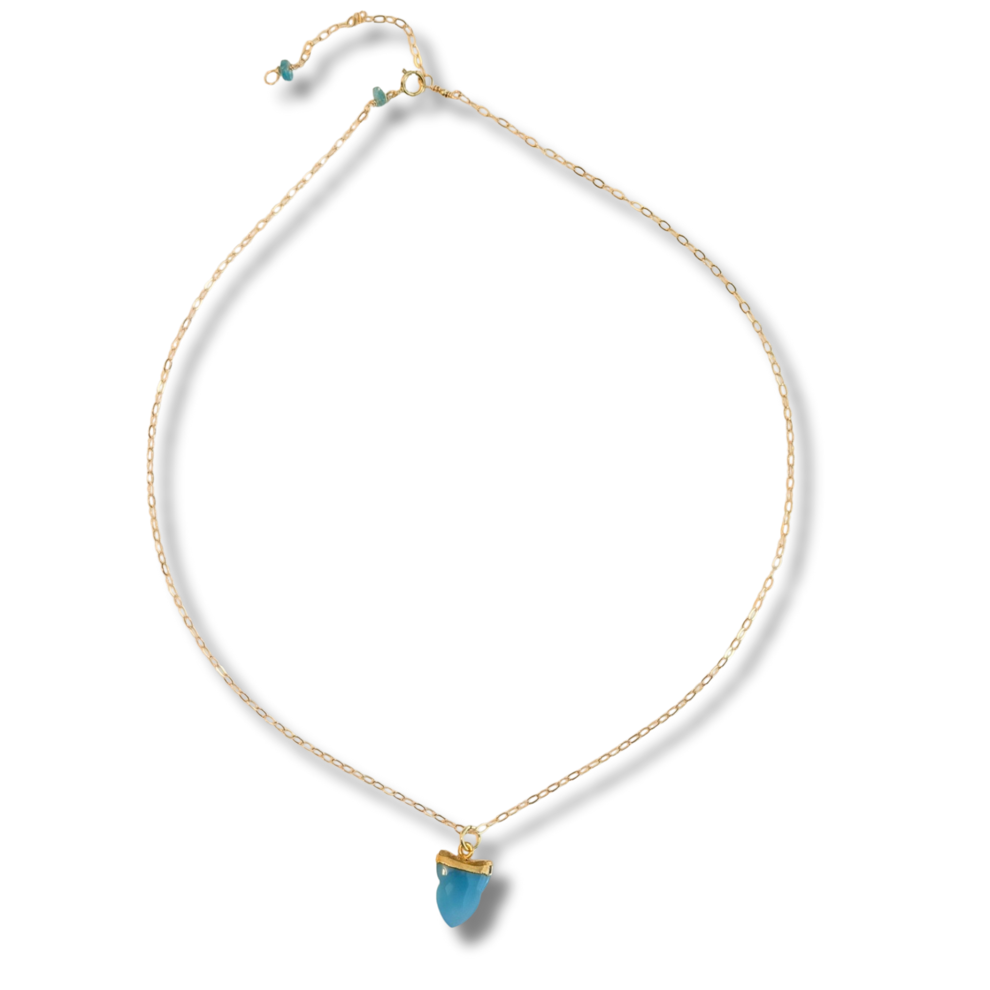 Chalcedony Shark Tooth Necklace