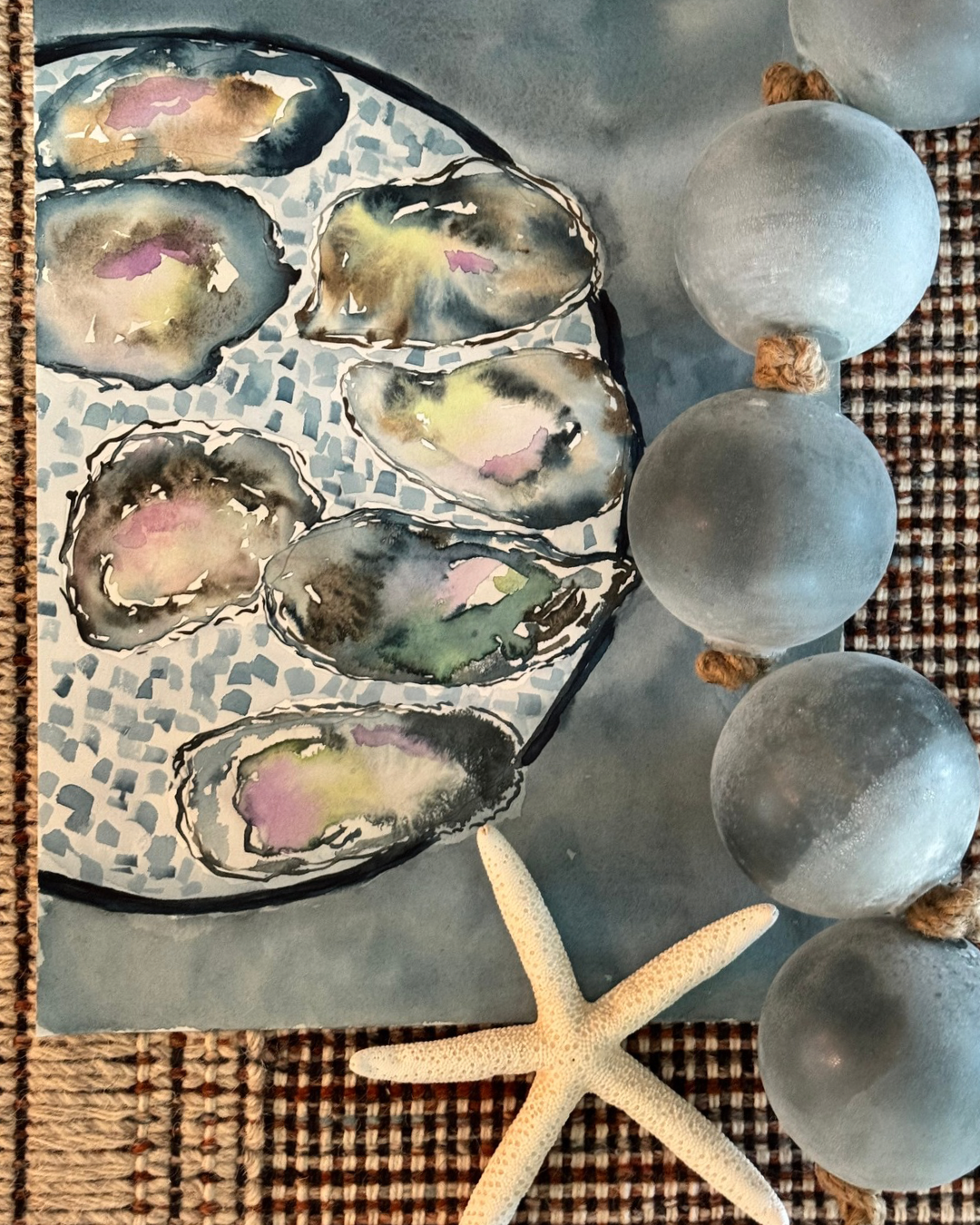 Dark & Stormy Oysters on the Half Shell Original Painting