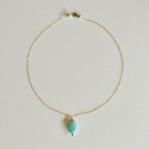 Aqua Sea Drop Necklace
