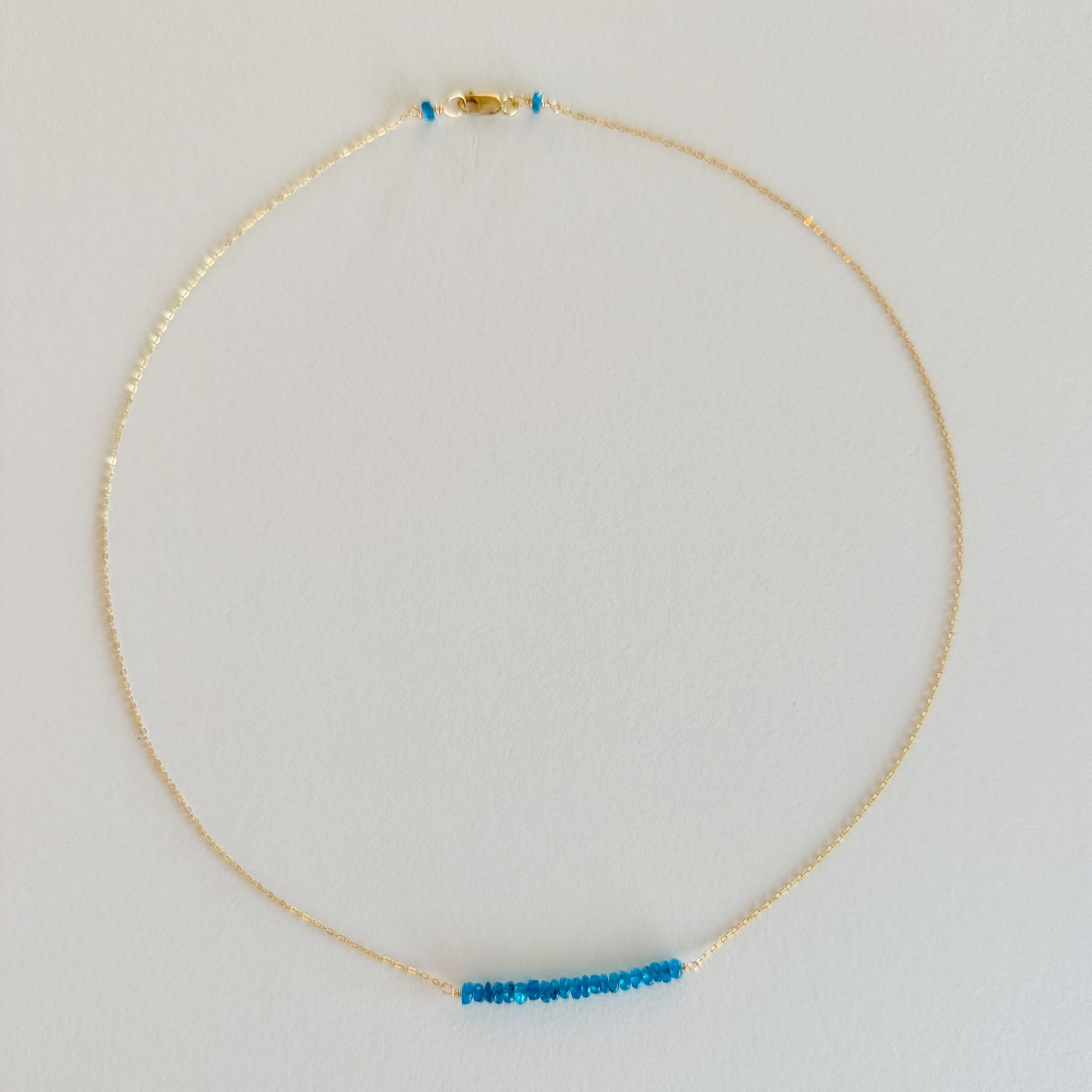 Neon Apatite Horizon Necklace