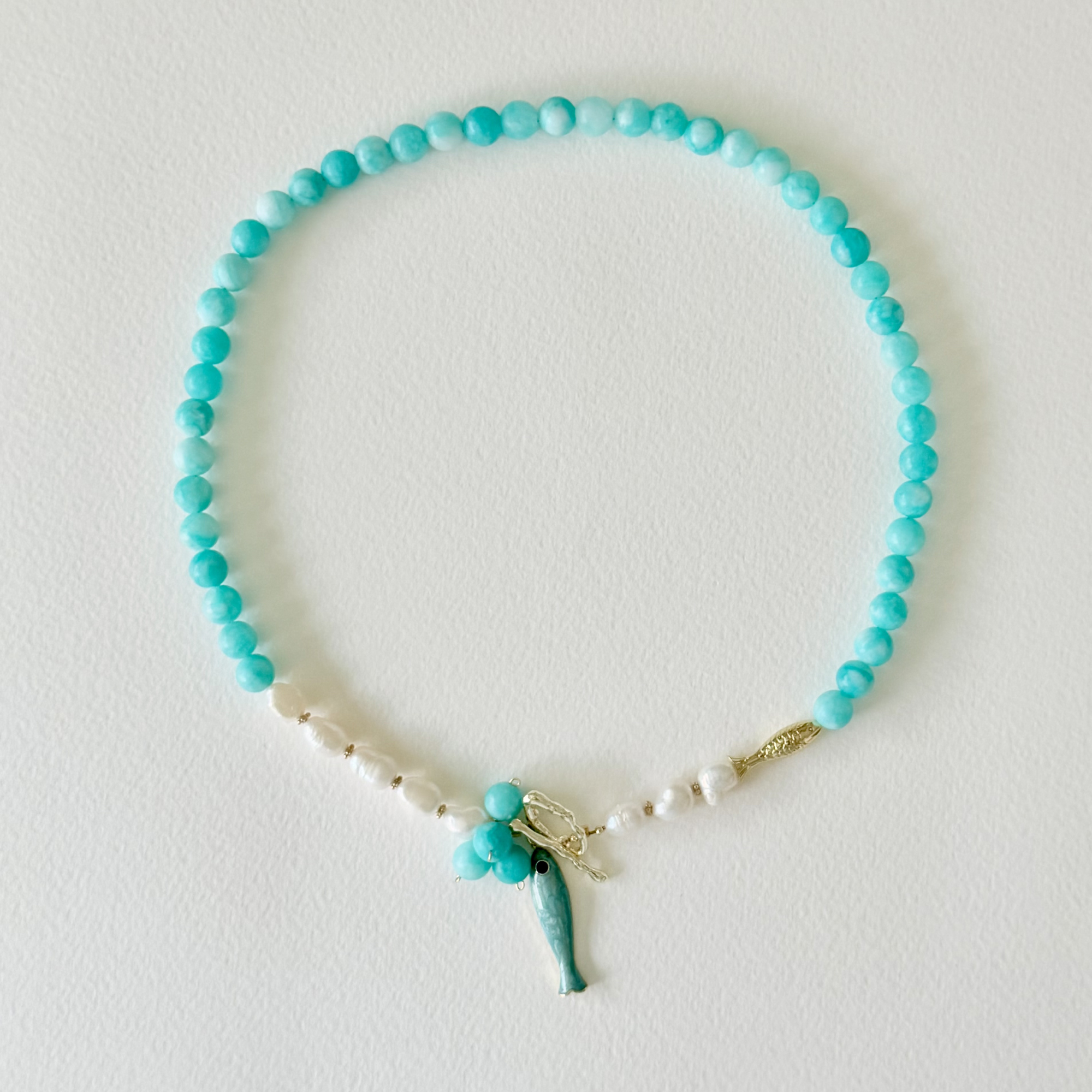 Amazonite Tide Fish Necklace