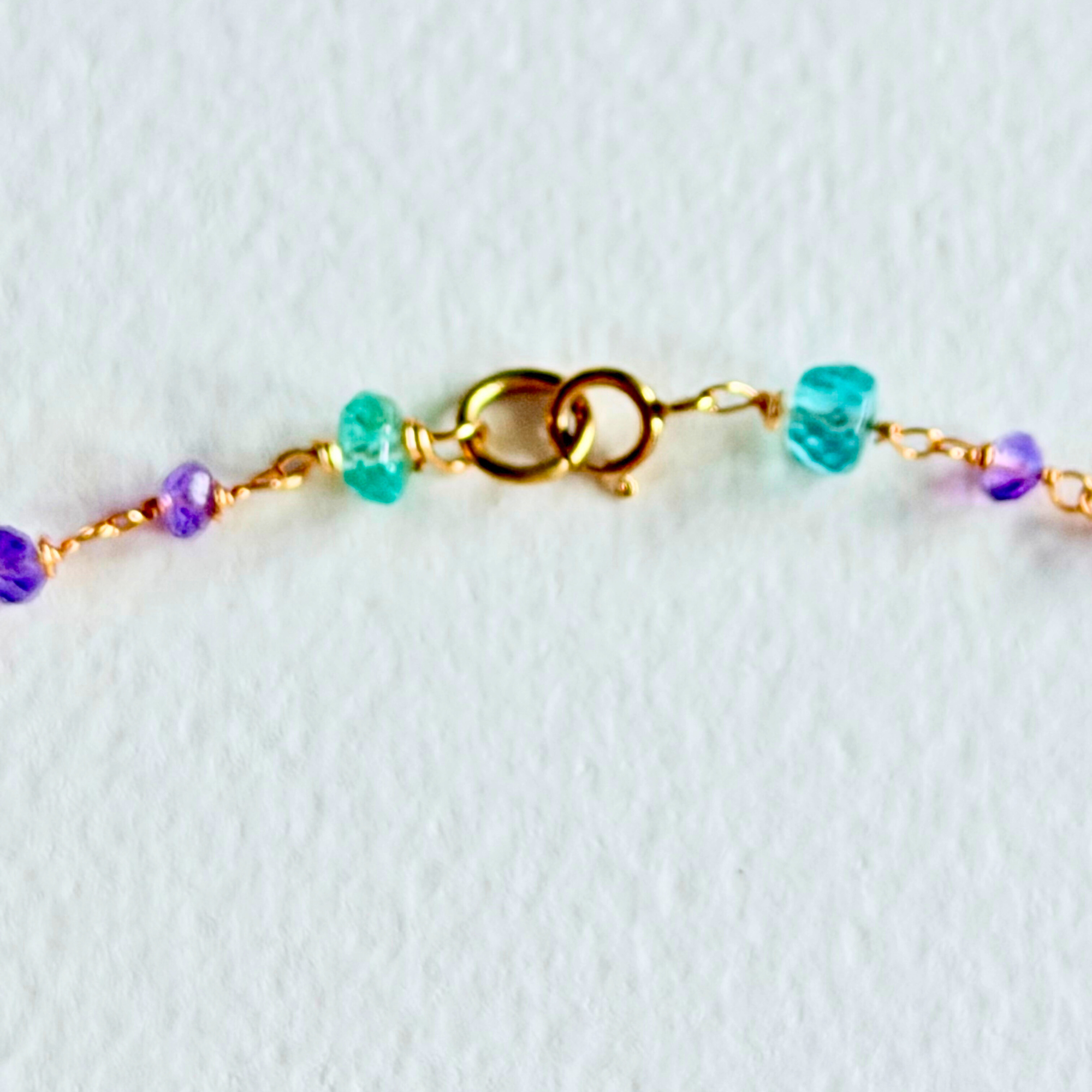 Aquamarine & Amethyst Necklace