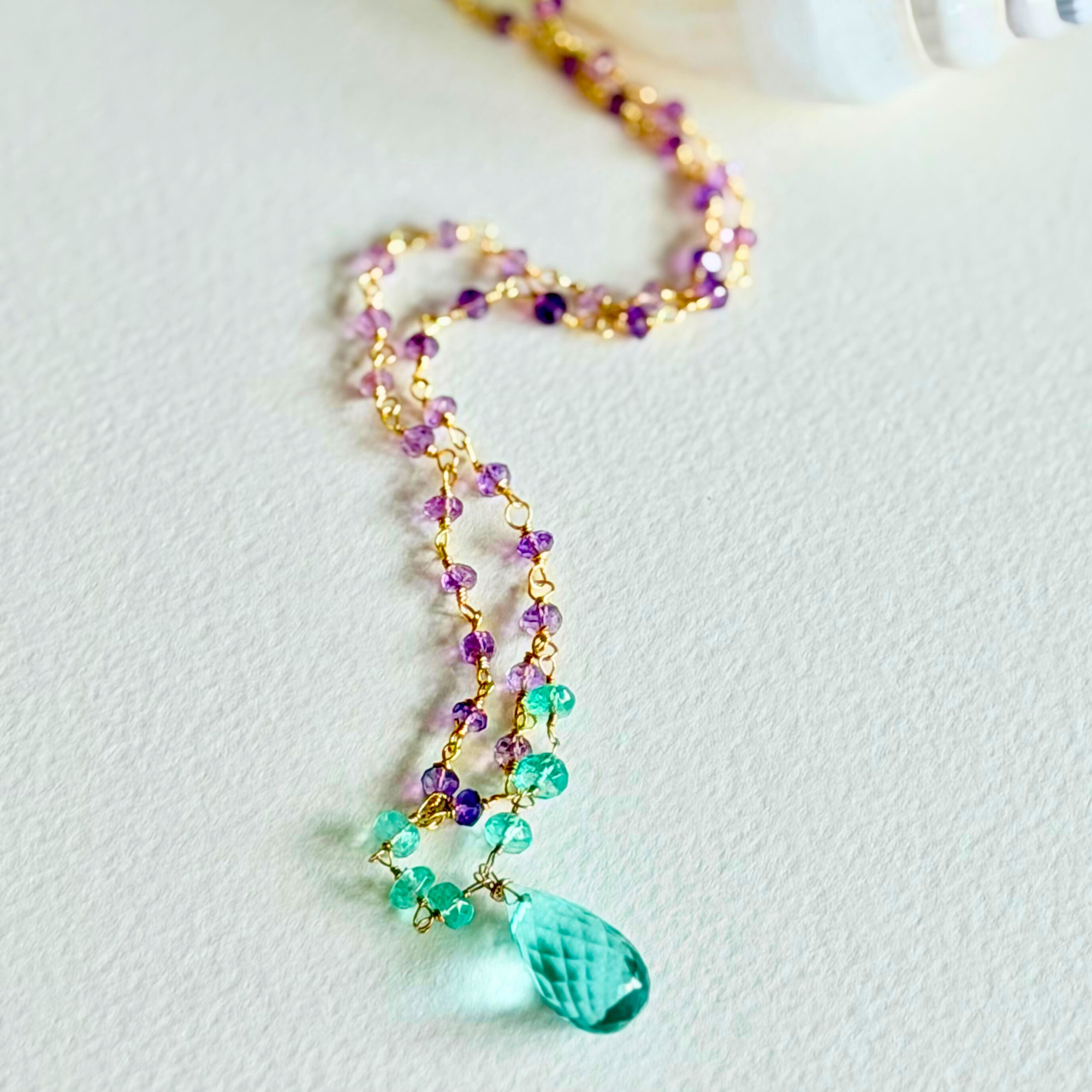 Aquamarine & Amethyst Necklace