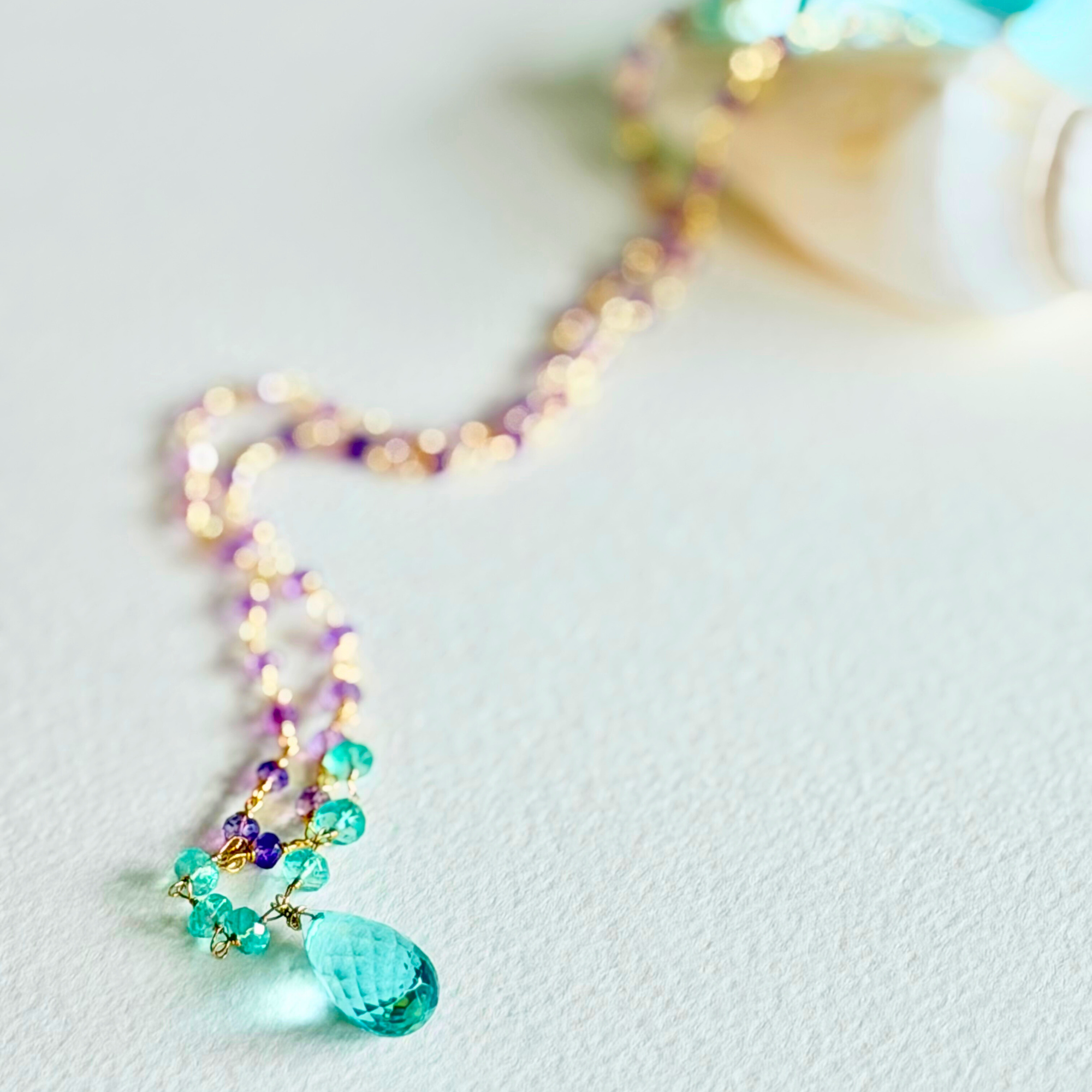 Aquamarine & Amethyst Necklace