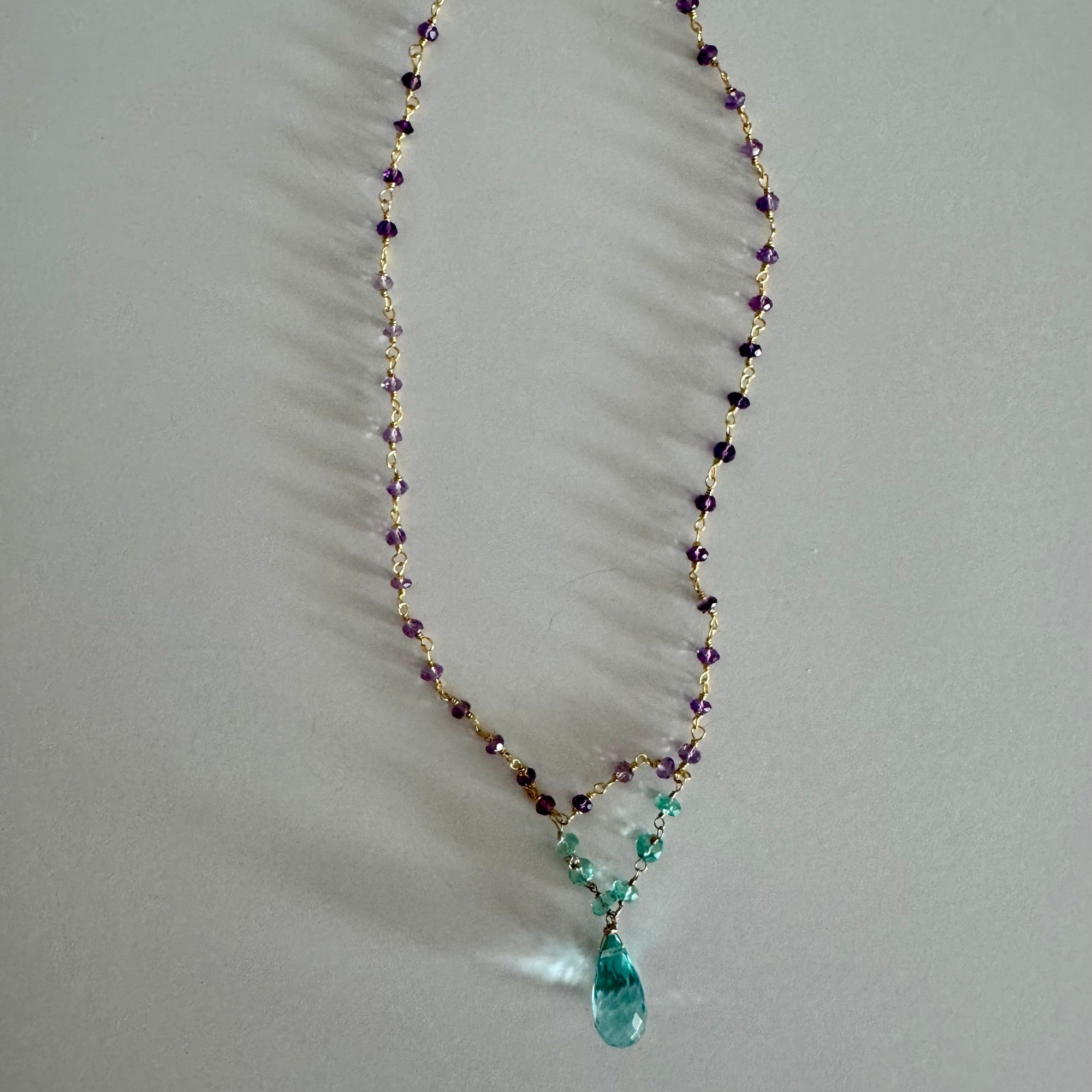 Aquamarine & Amethyst Necklace