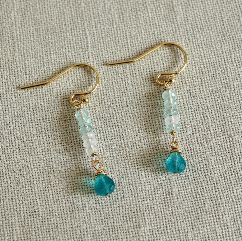 Aquamarine & Apatite Minis Earrings