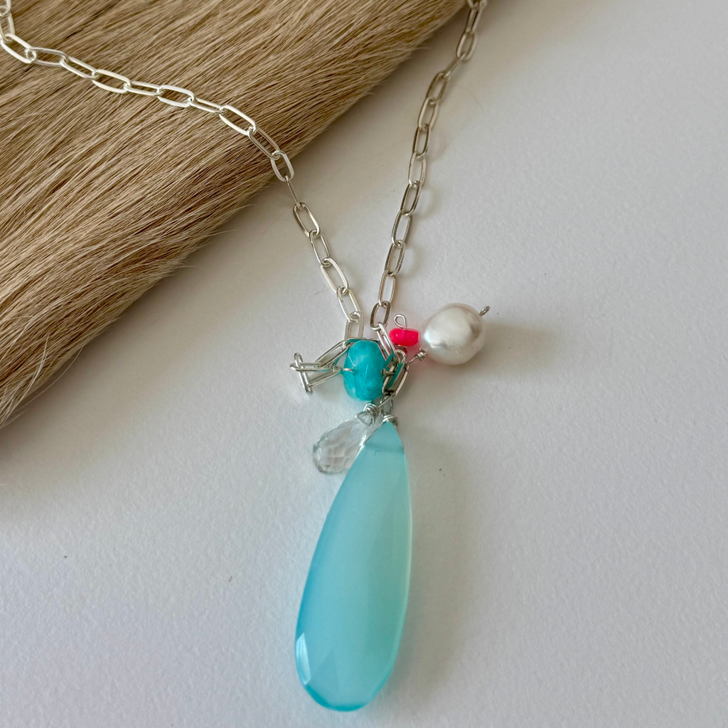Coastal Keepsakes Necklace – Aqua Drop