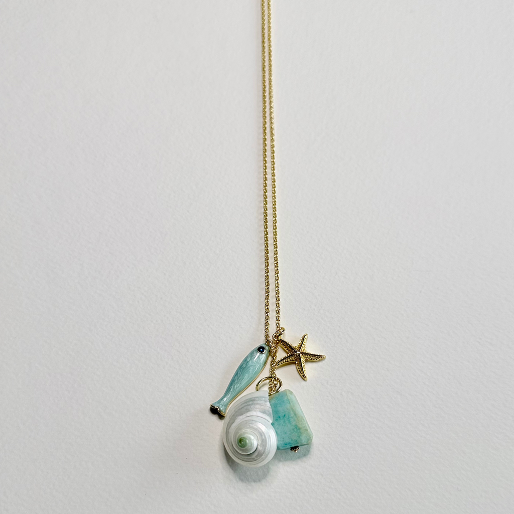 Collected Coast Necklace | Long Coastal Charm Necklace