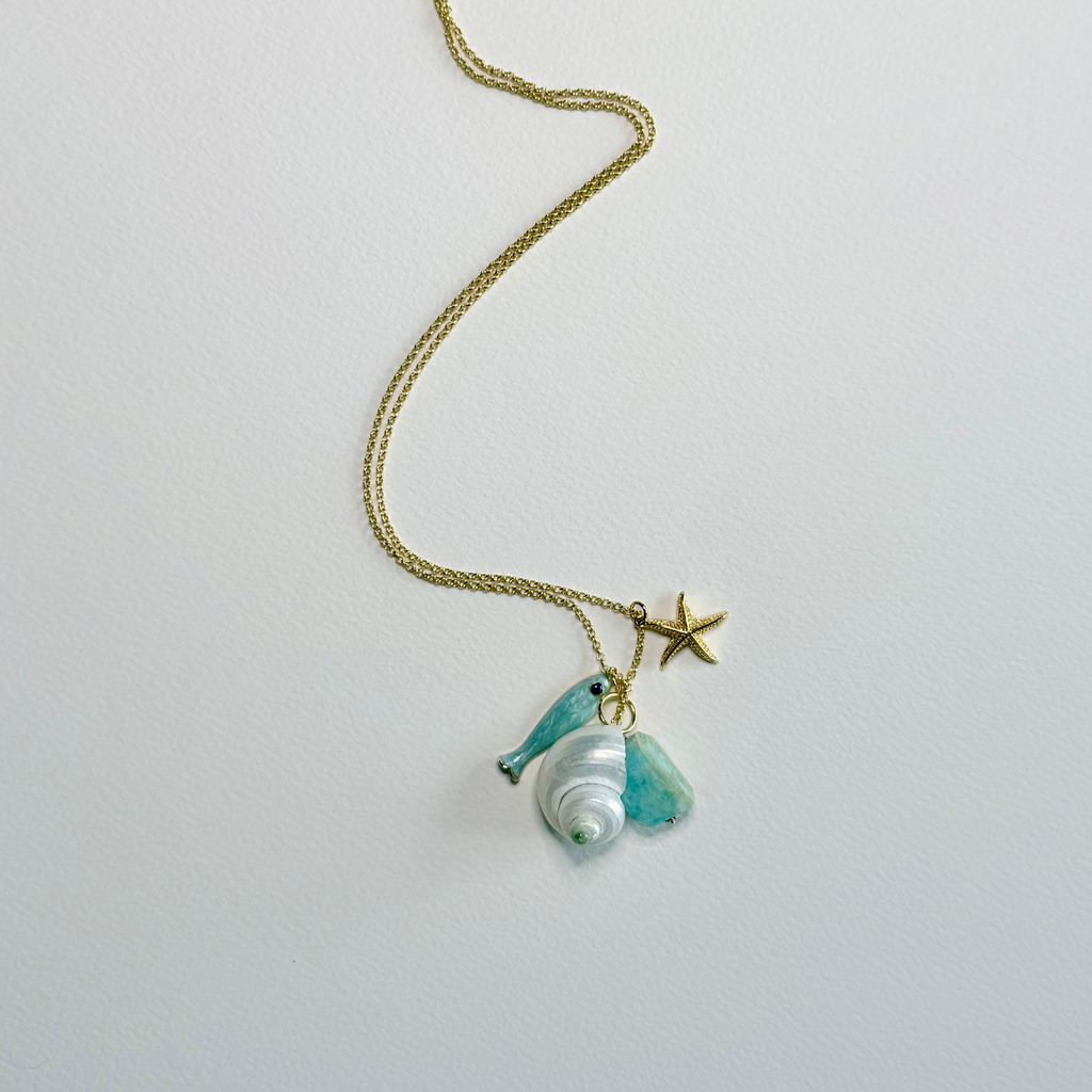 Collected Coast Necklace | Long Coastal Charm Necklace