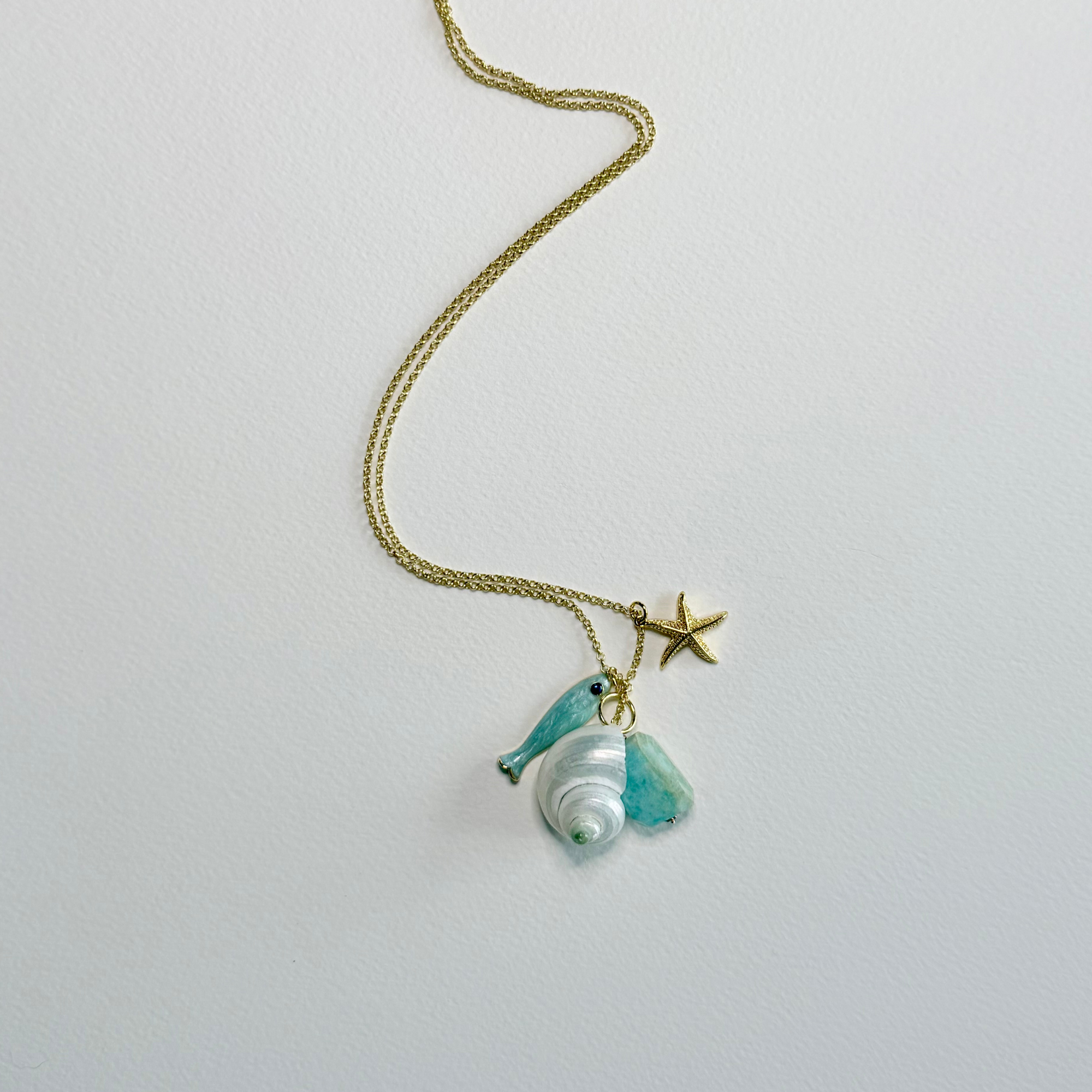 Collected Coast Necklace | Long Coastal Charm Necklace