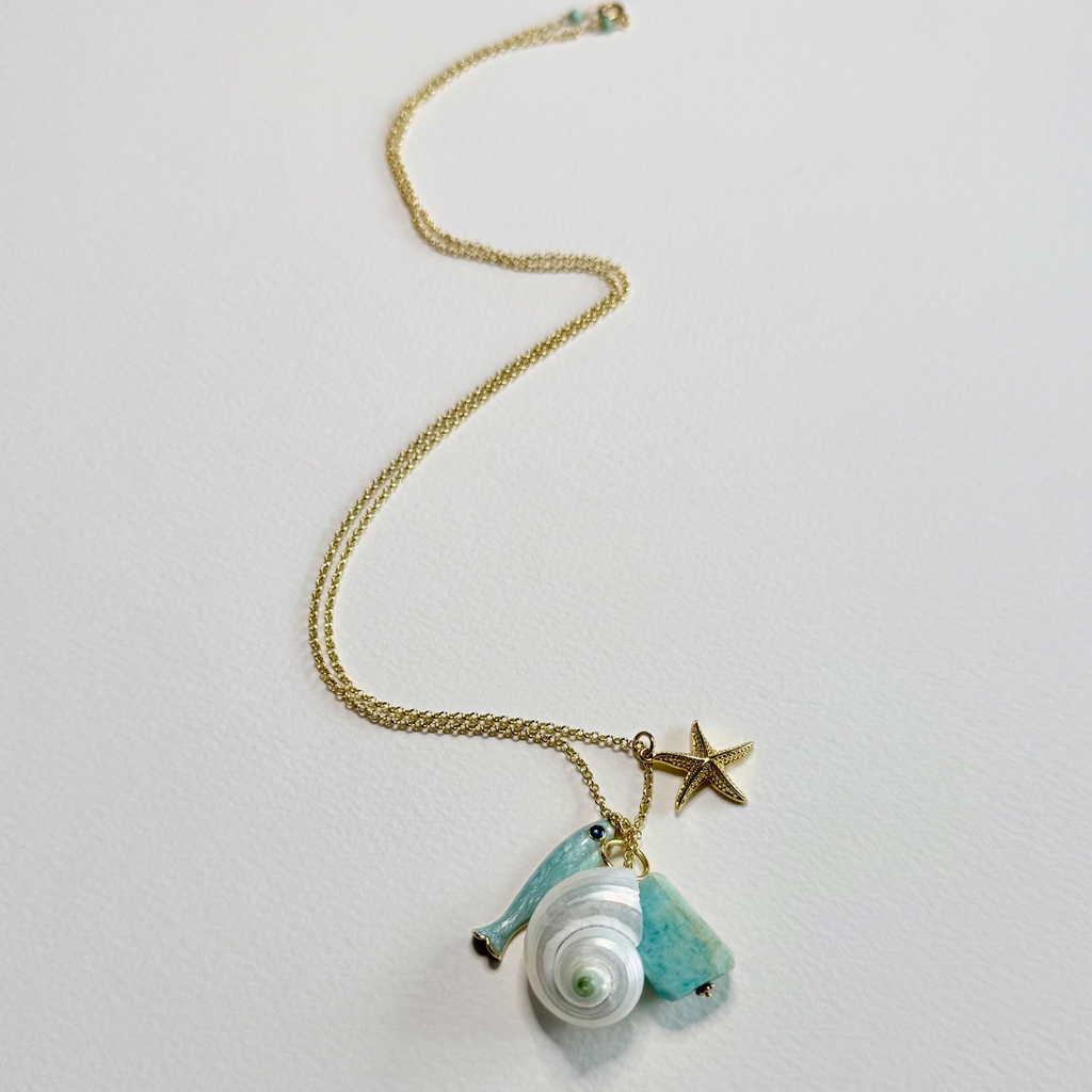 Collected Coast Necklace | Long Coastal Charm Necklace