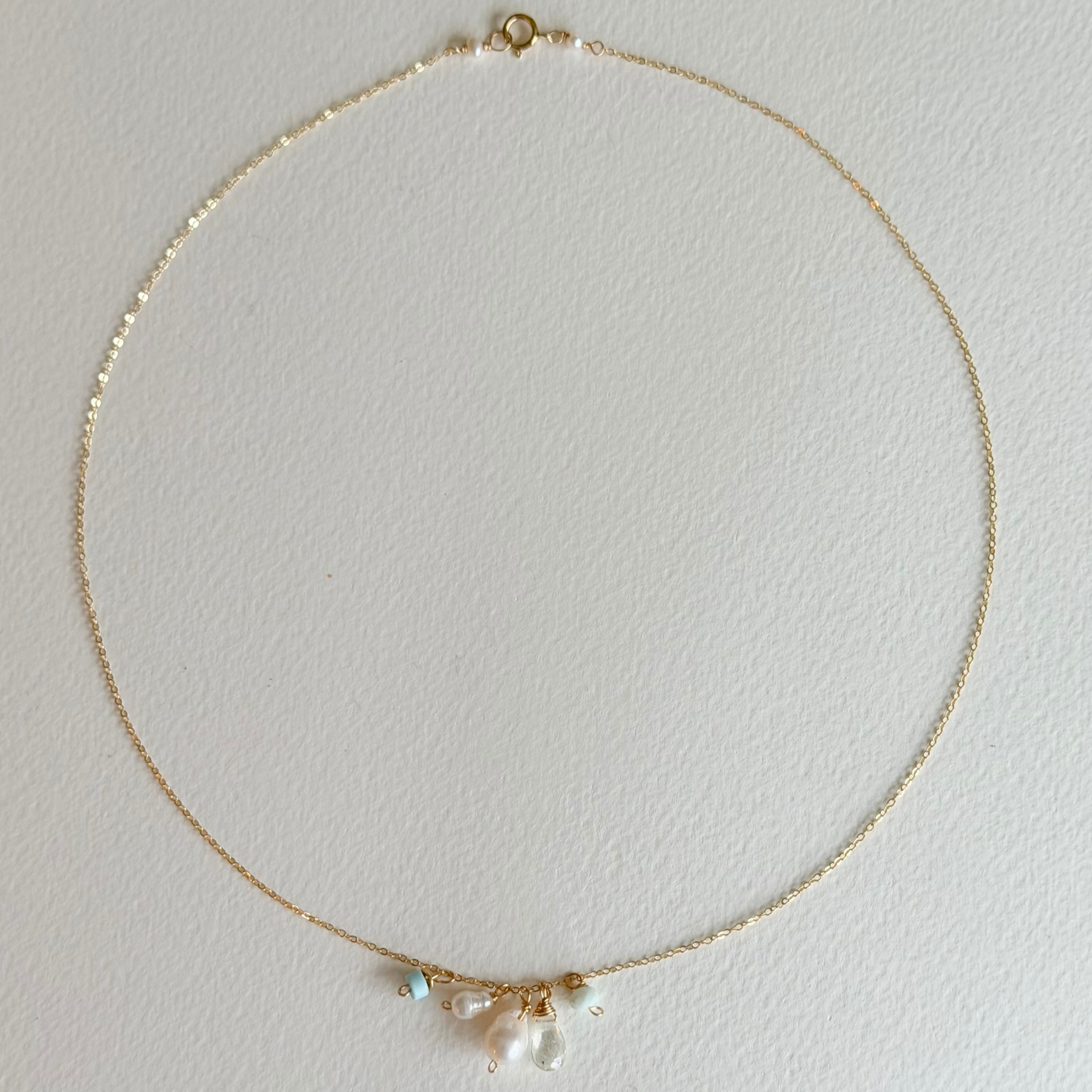 Dainty Aqua Seas Necklace