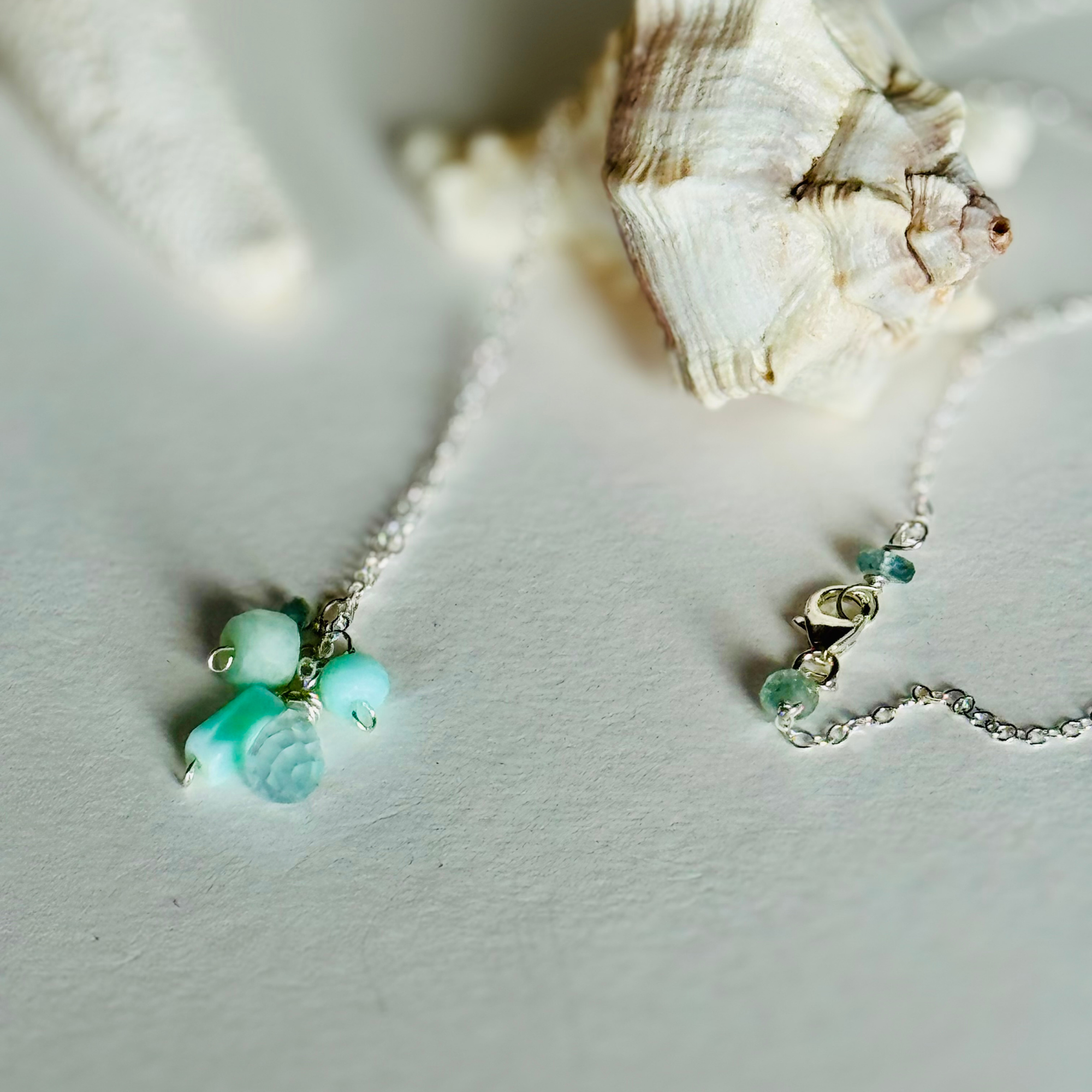Dainty Minty Sea Necklace
