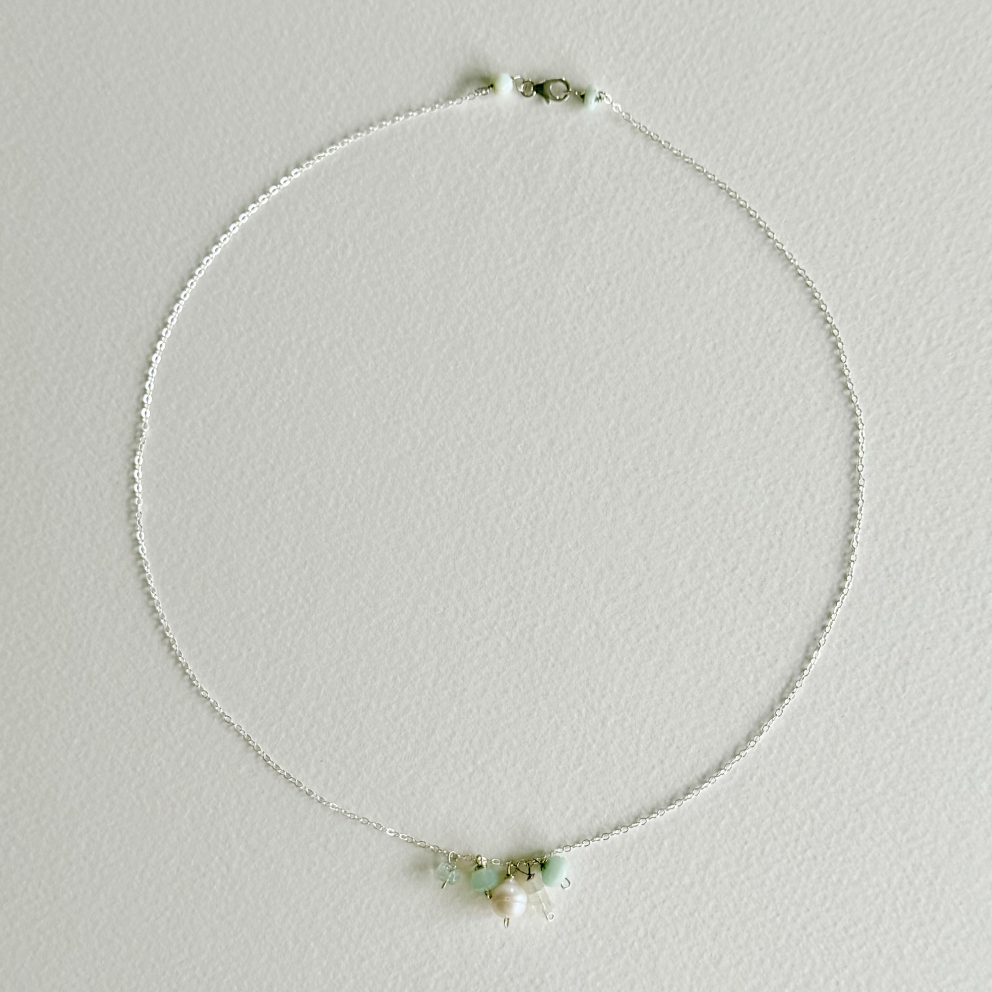 Dainty Seafoam Whisper Necklace