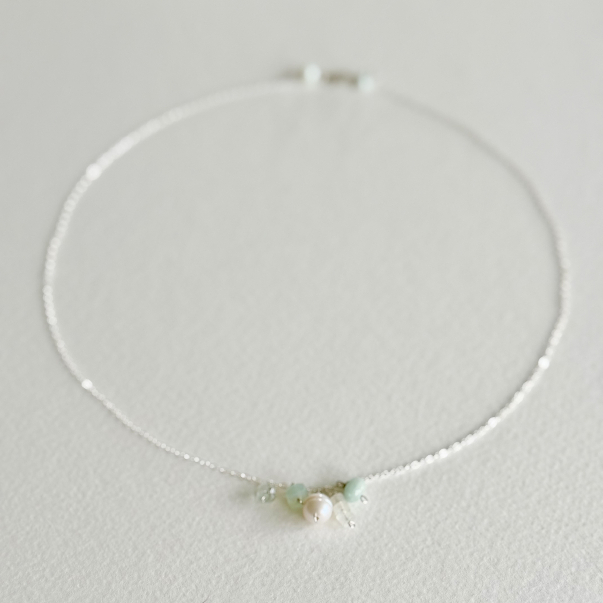 Dainty Seafoam Whisper Necklace