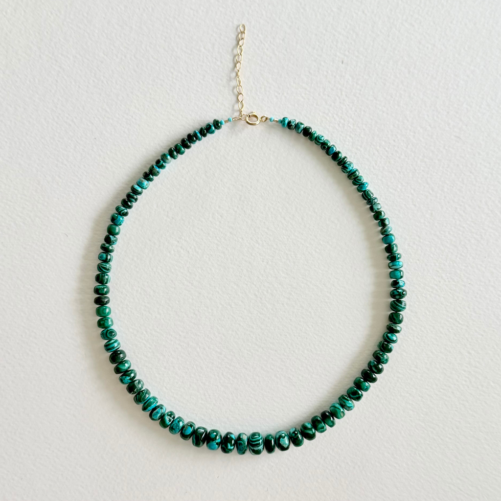 Emerald Tide | Chrysocolla in Malachite Necklace