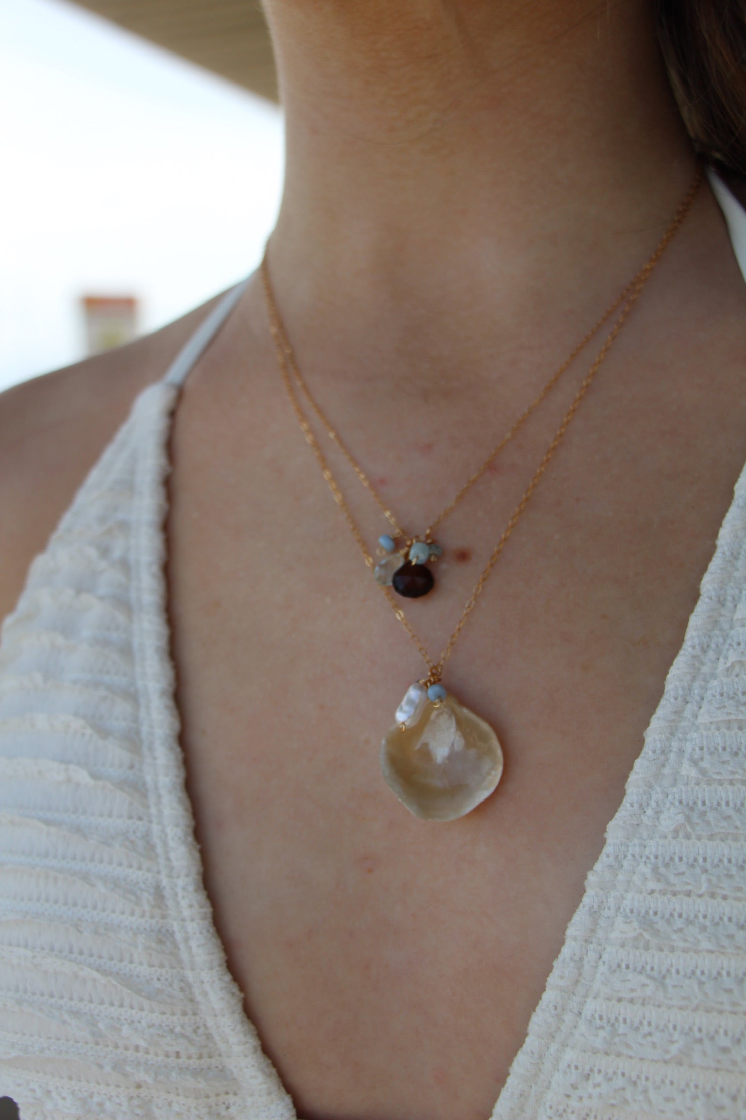 Dainty Chocolate & Ice Necklace