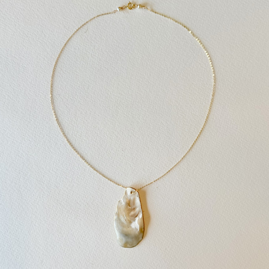 Gilded by the Sea — Oyster Drift Shell Necklace
