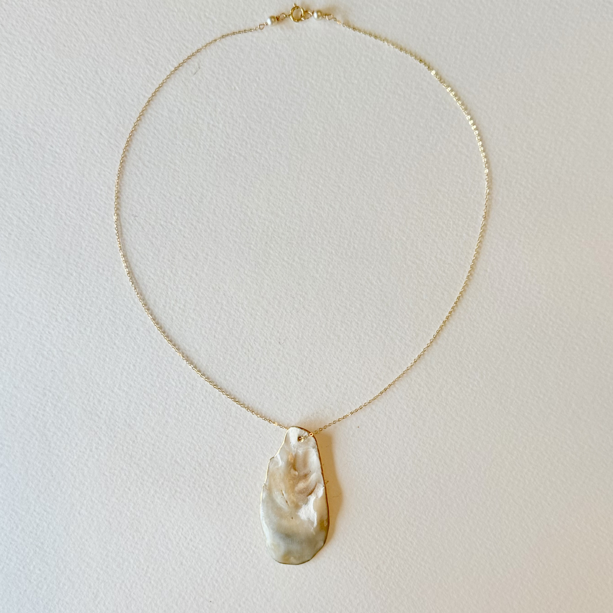 Gilded by the Sea — Oyster Drift Shell Necklace