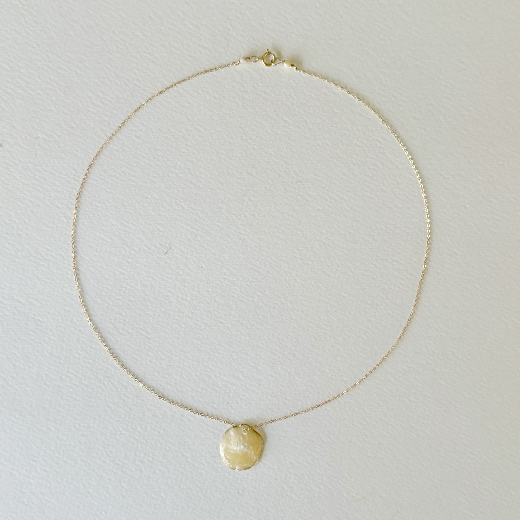 Gilded by the Sea — Sun Disc Shell Necklace