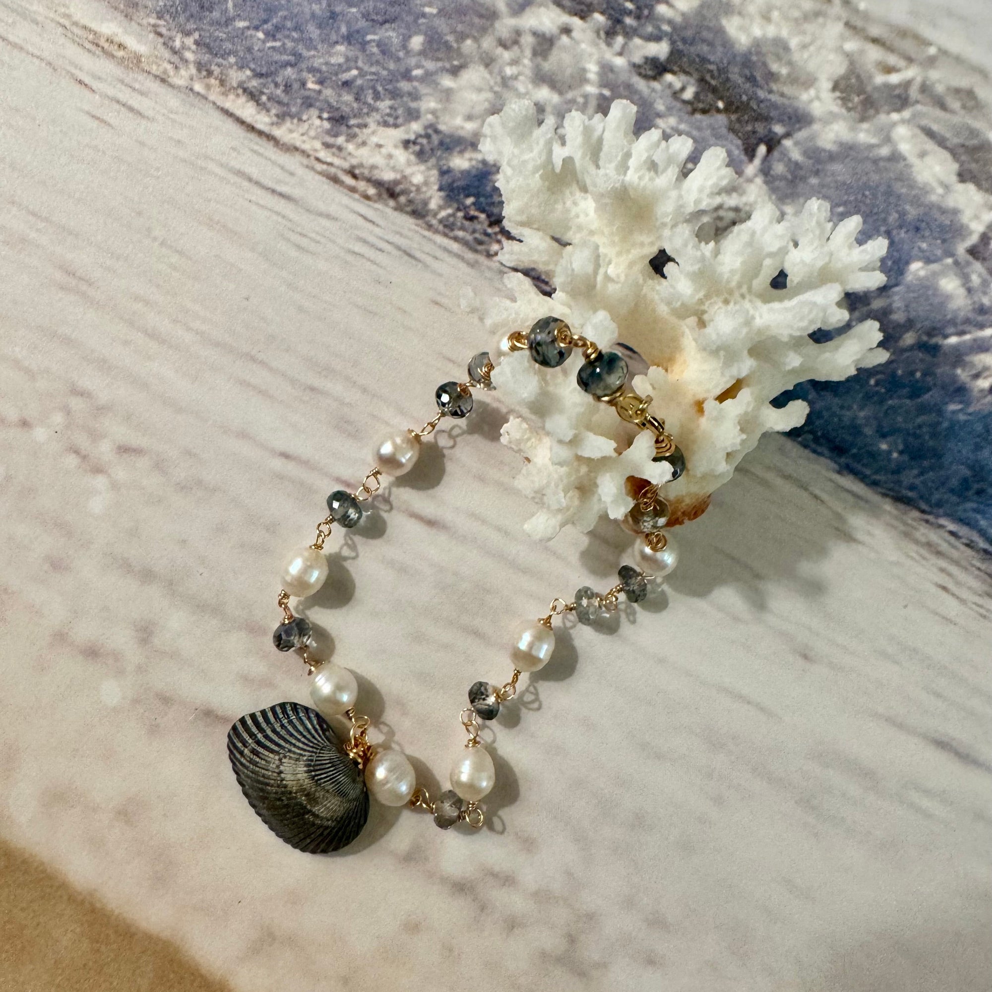 Grey Seas Seashell Bracelet