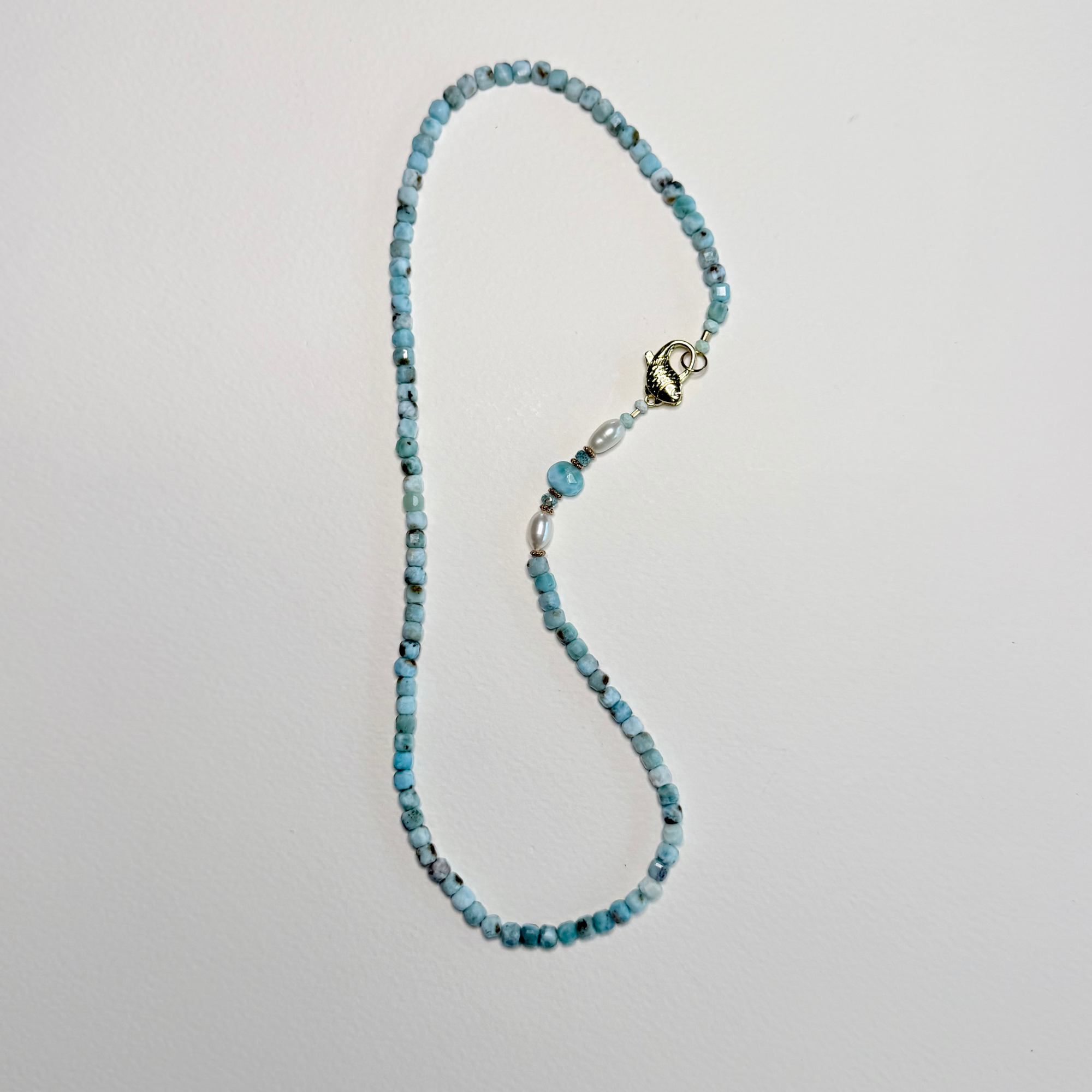 Larimar Fish Clasp Necklace