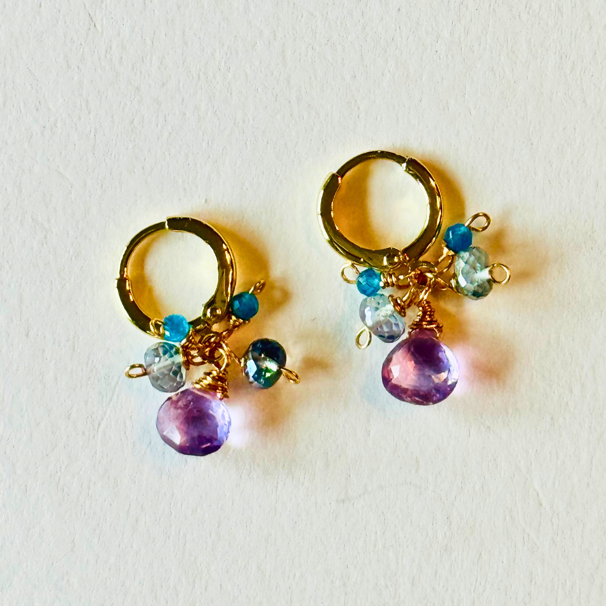 Lavender Seas Huggie Earrings