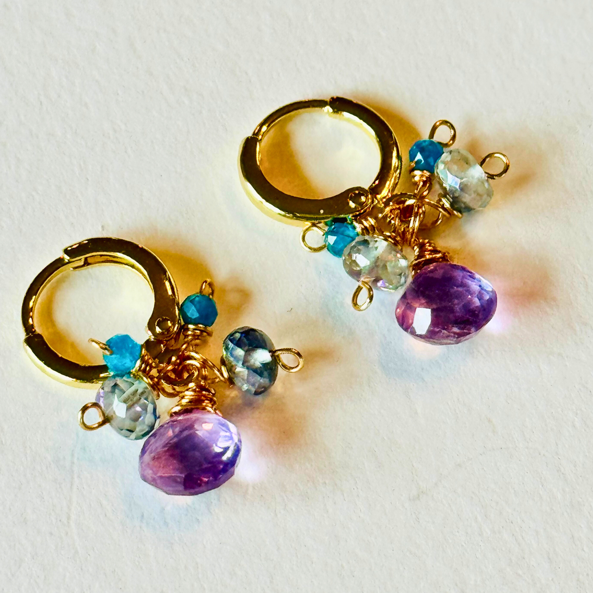 Lavender Seas Huggie Earrings