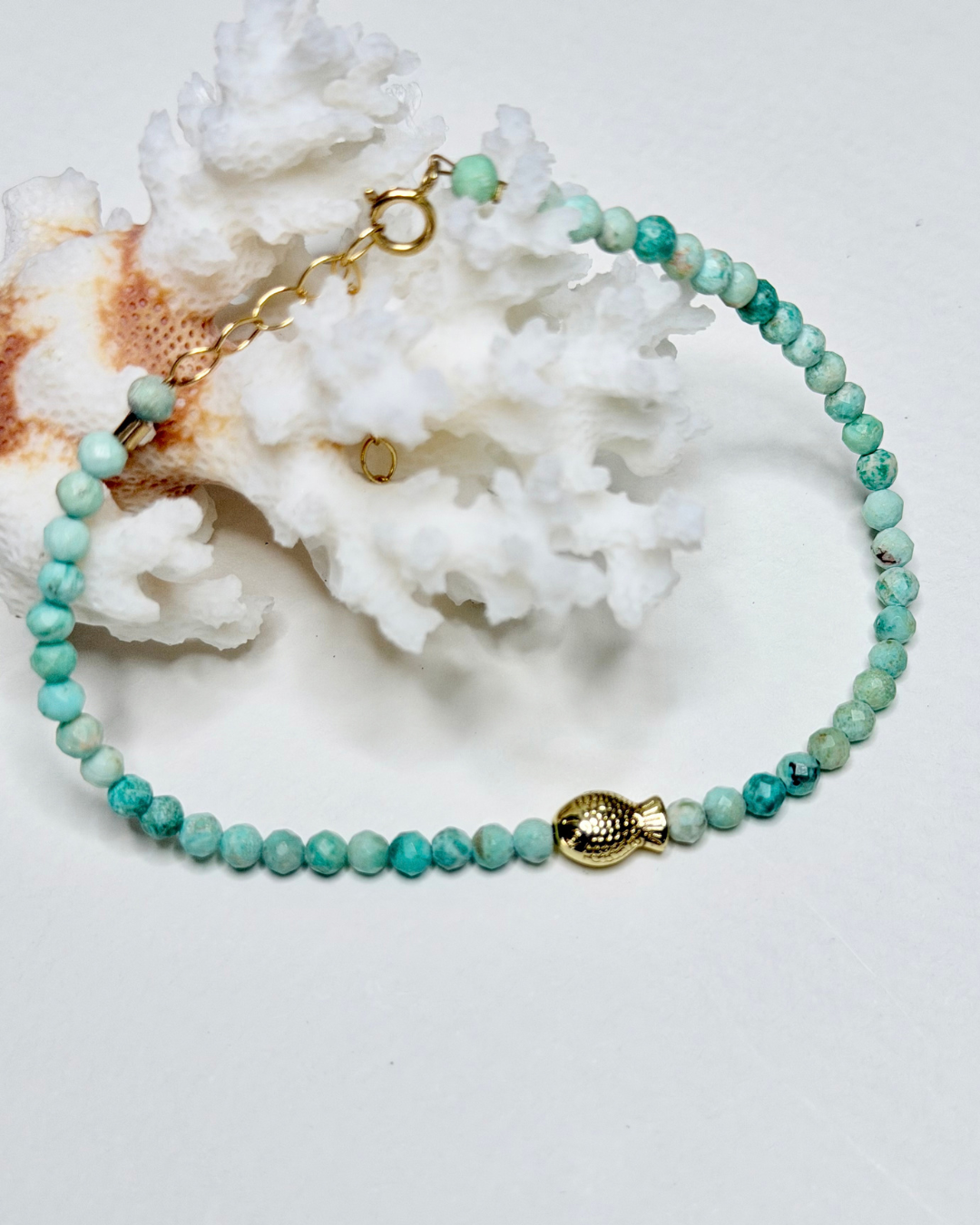 Little Catch Mini Fish Bracelet | Green Turquoise