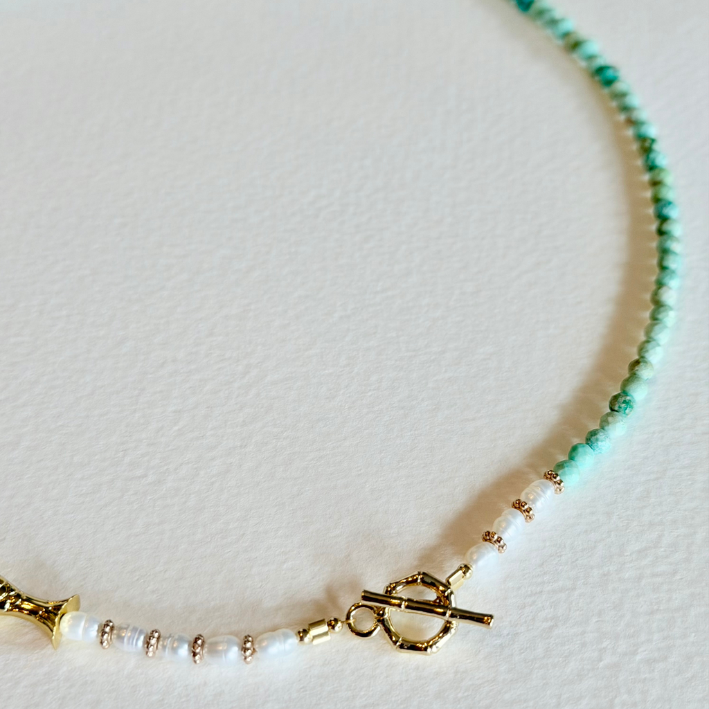 Little Catch Necklace – Peruvian Faceted Turquoise