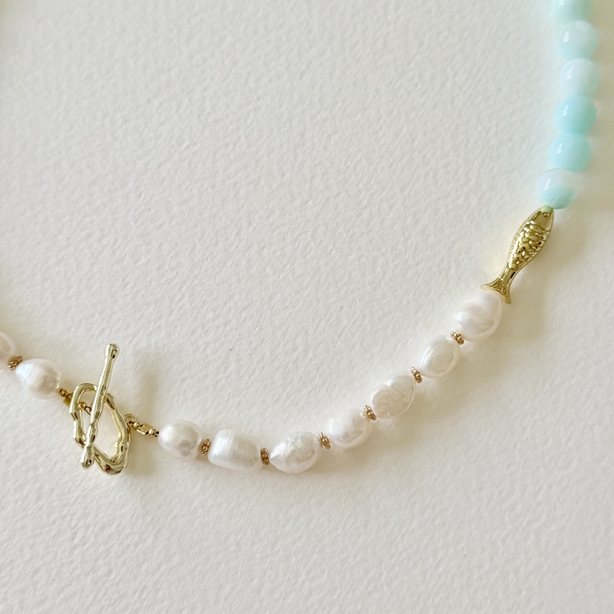 Mint Tide Pearl Necklace