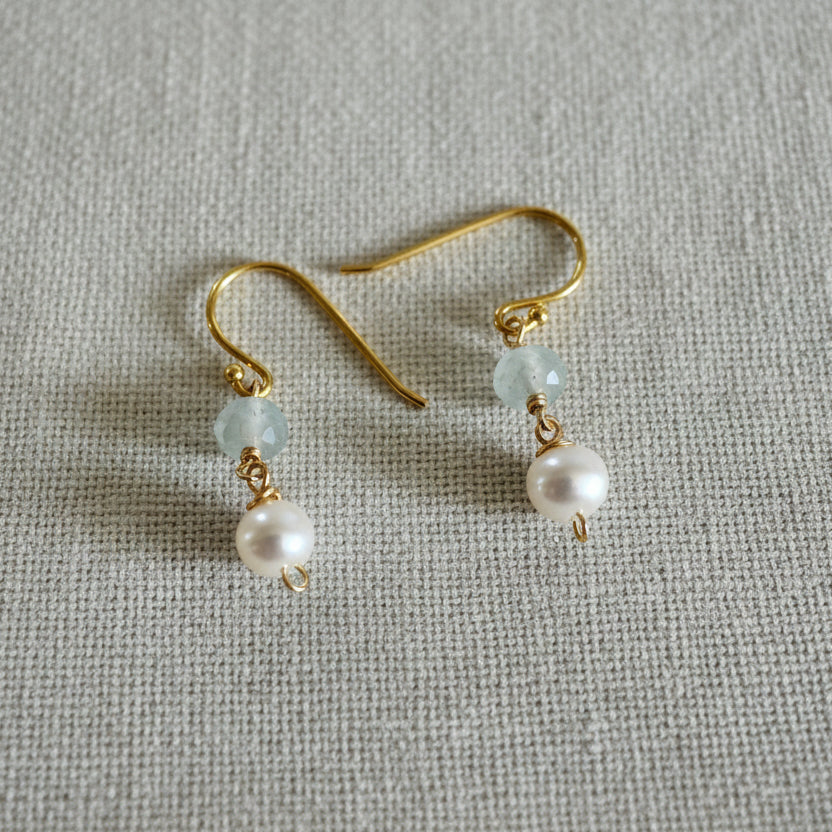 Pearl & Moonstone Earrings