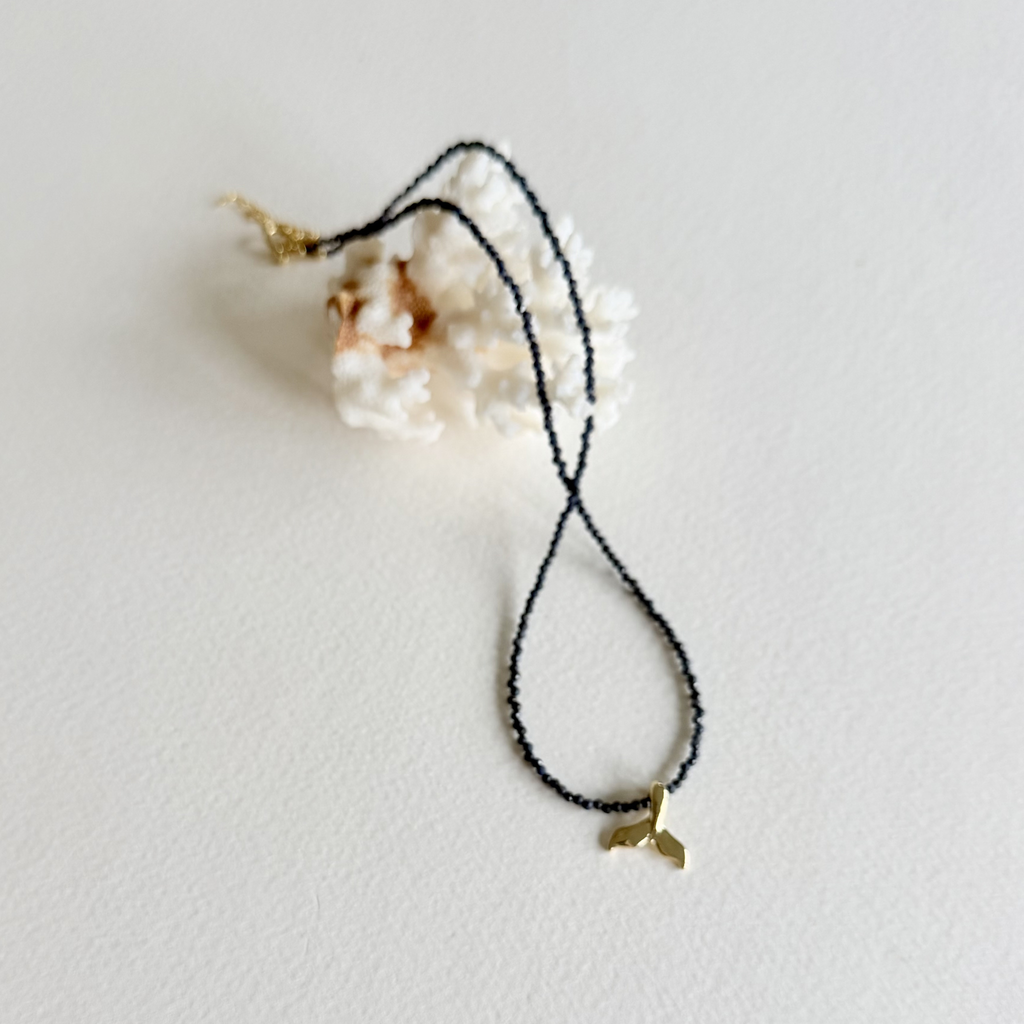 Sapphire Whale Tail Necklace