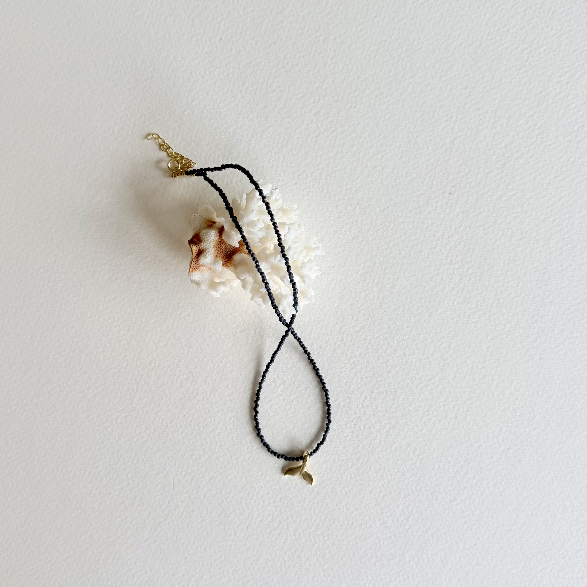Sapphire Whale Tail Necklace