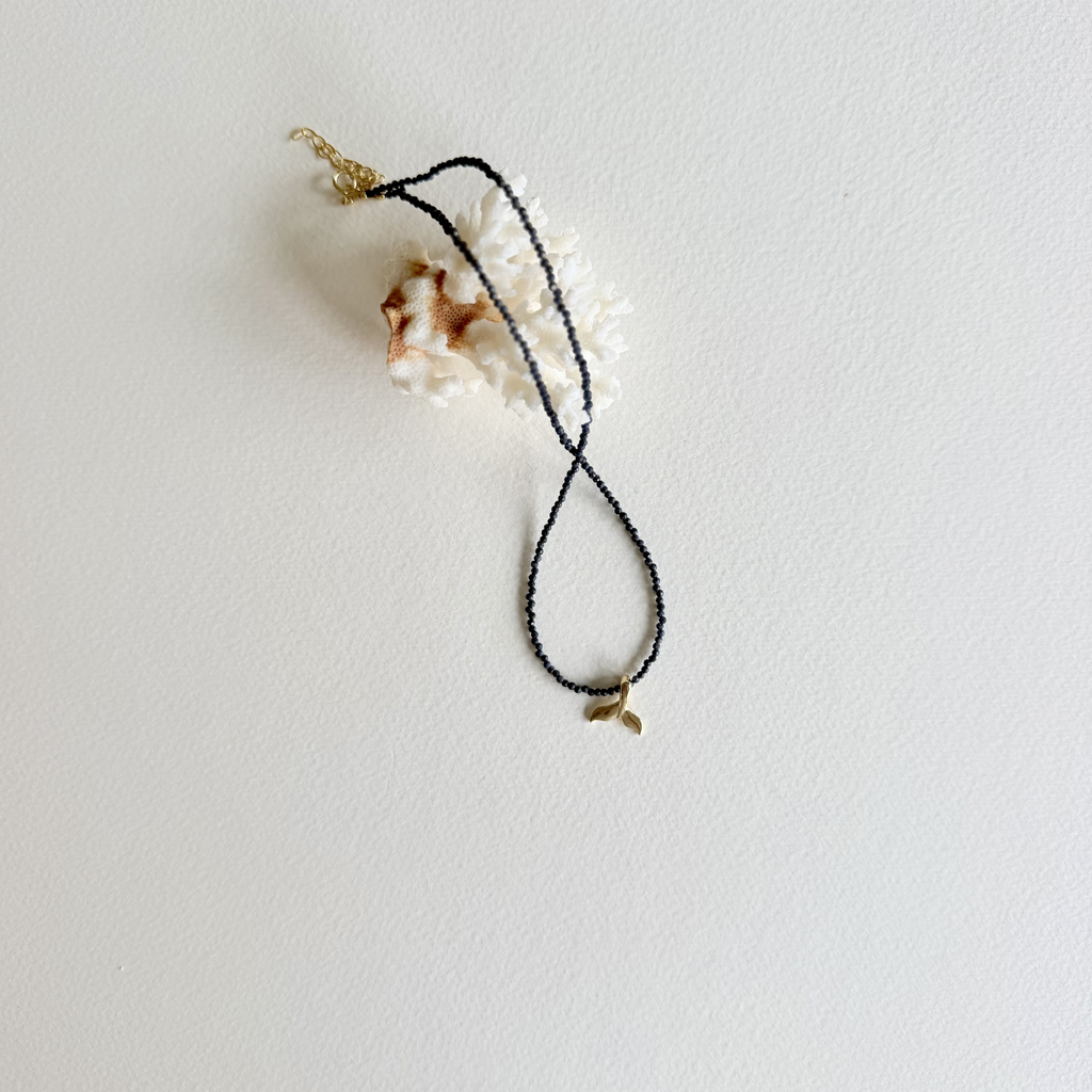 Sapphire Whale Tail Necklace