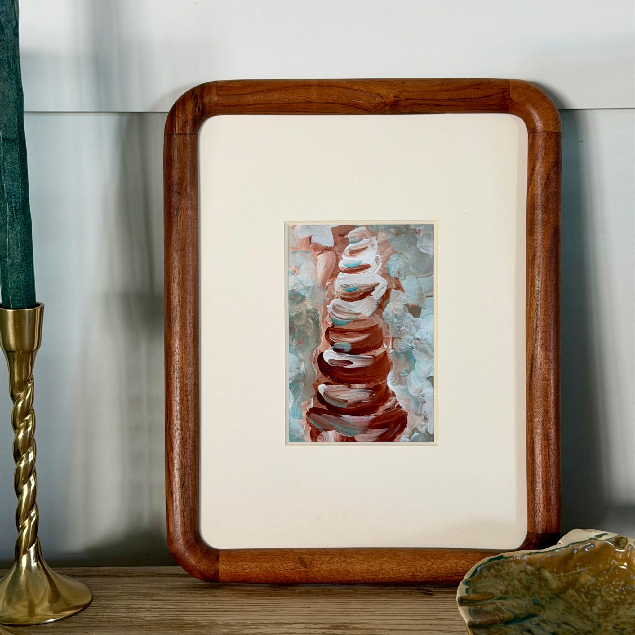 Seafoam Cairn | Framed Fine Art Print