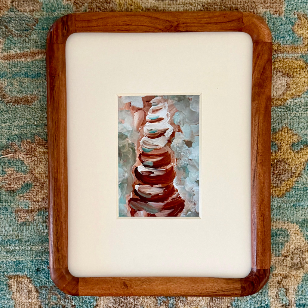 Seafoam Cairn | Framed Fine Art Print