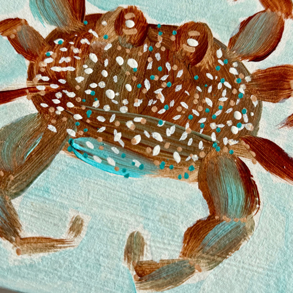 Speckled Blue Crab Original Acrylic Painting