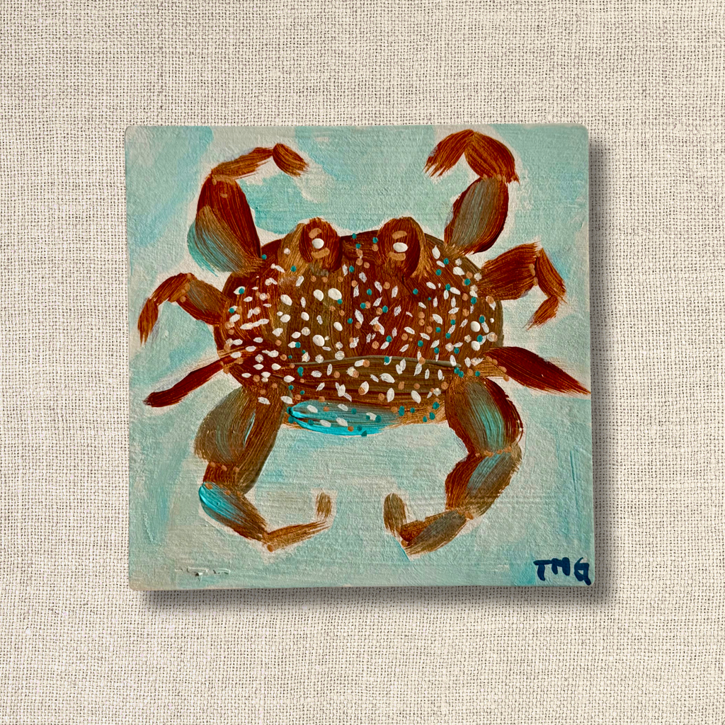 Speckled Blue Crab Original Acrylic Painting