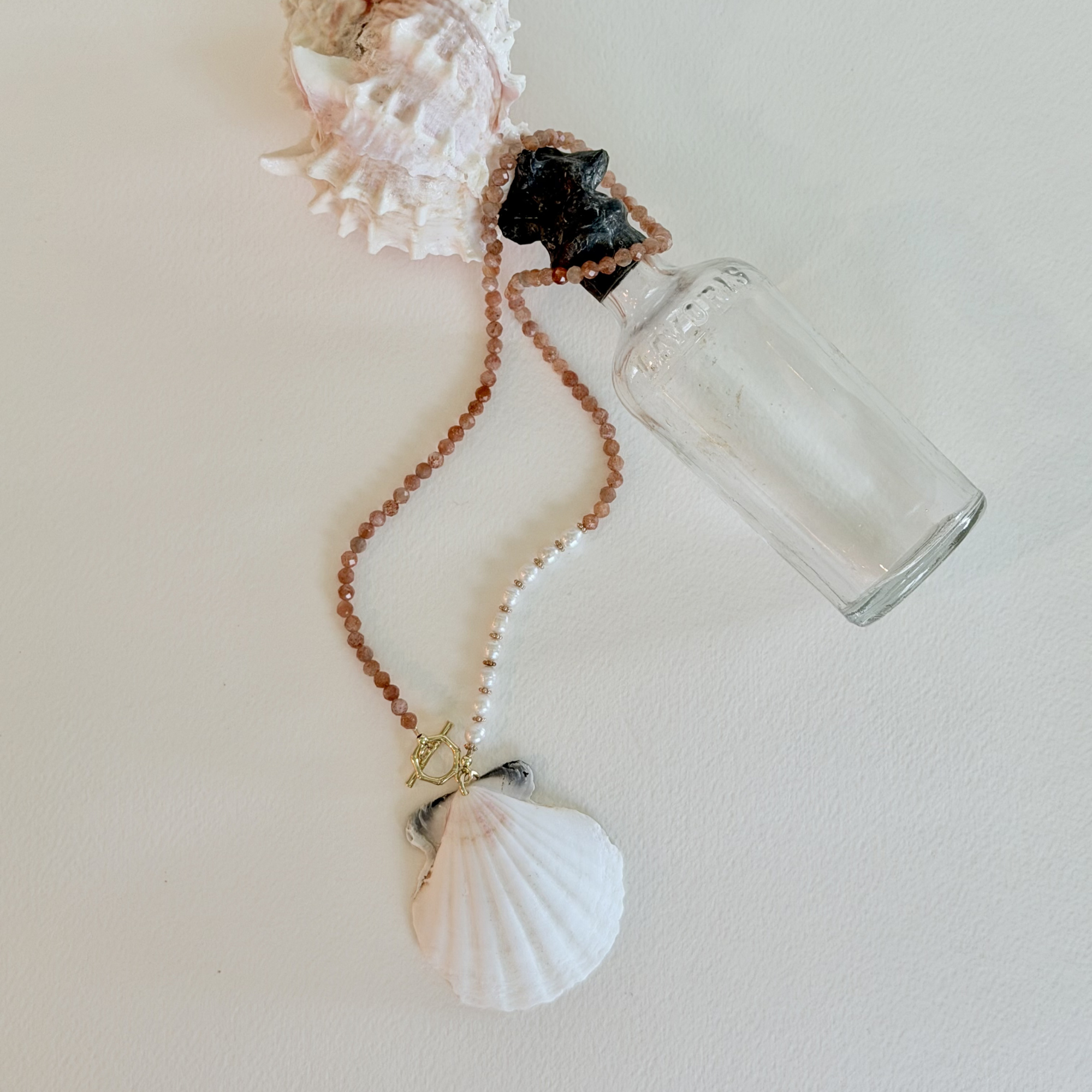 Summer Blush Scallop Shell Necklace