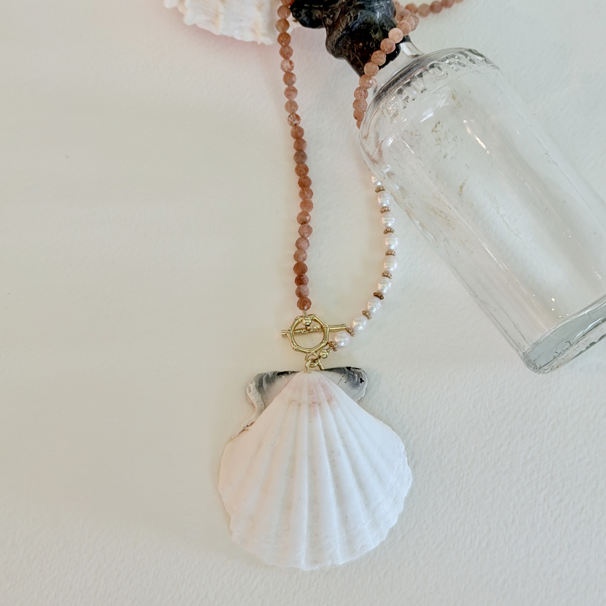 Summer Blush Scallop Shell Necklace