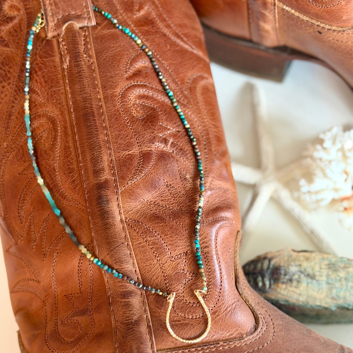 Turquoise Tide Horseshoe Necklace