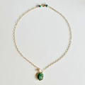 Turquoise + Pearl Pendant Necklace