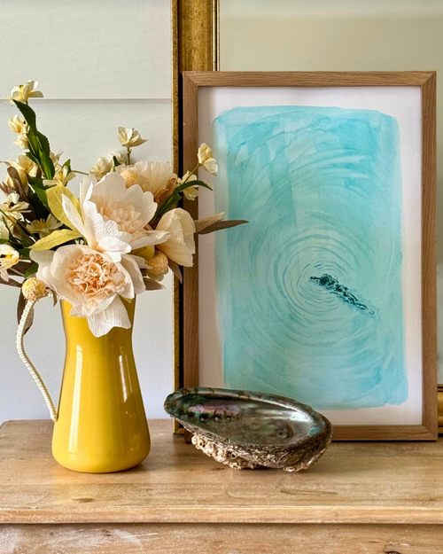Alligator Coastal Ripples Watercolor Painting