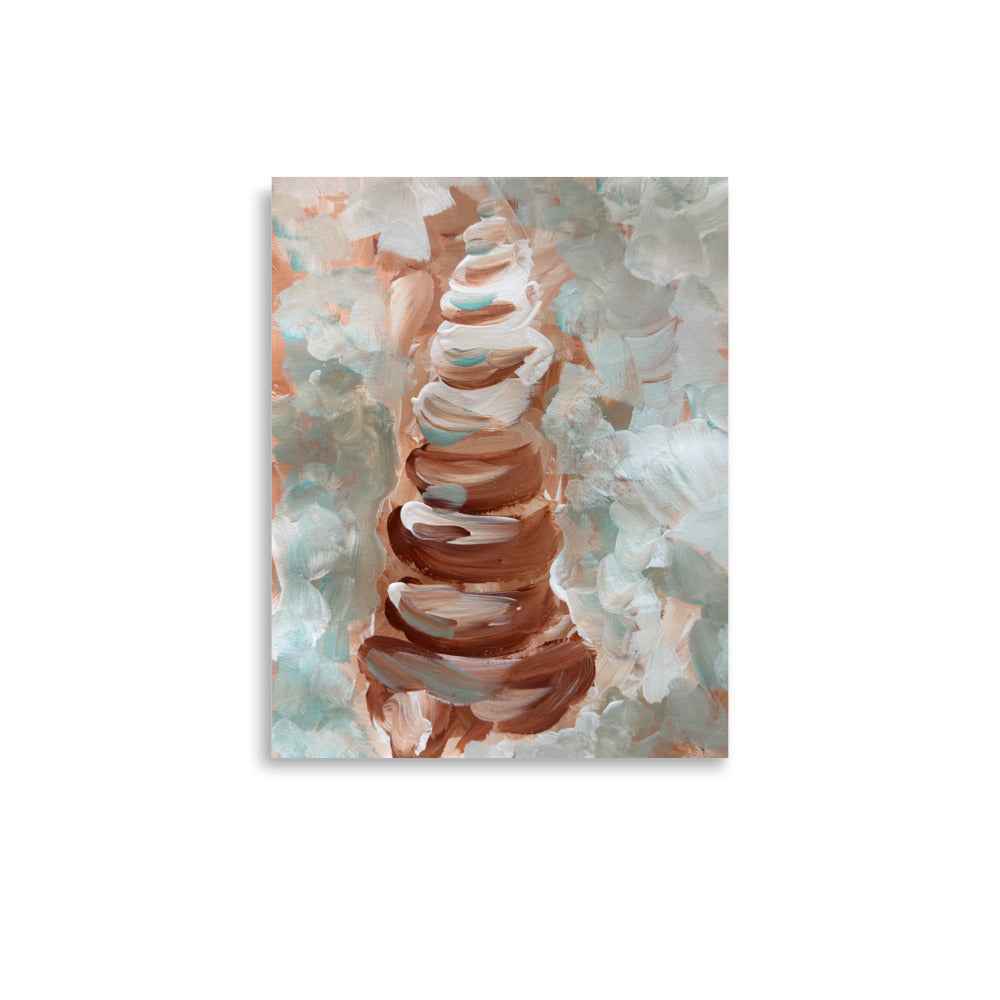 Seafoam Cairn | Original Art | 9x12